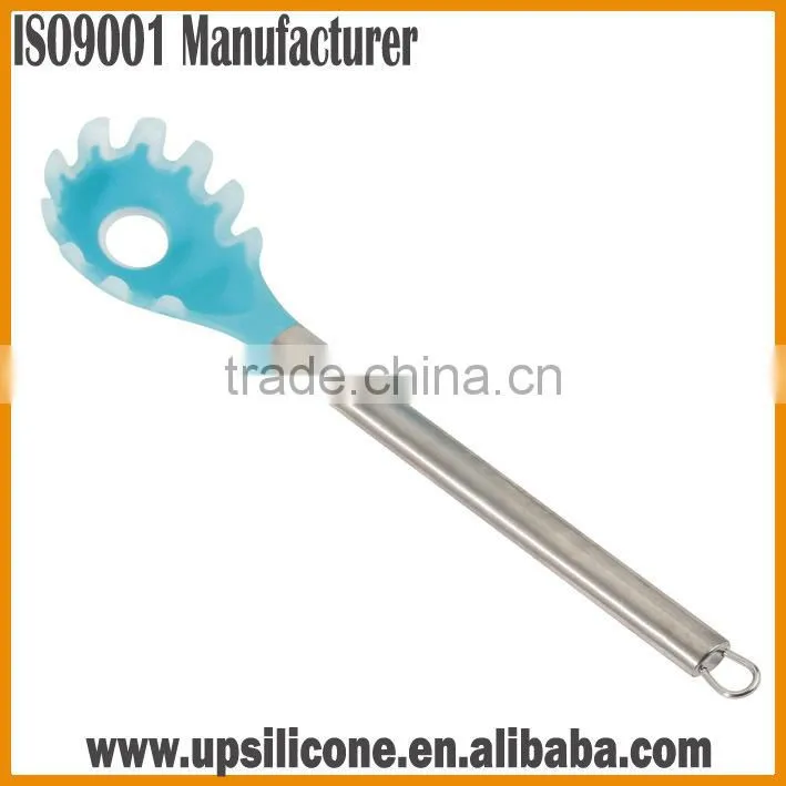 Silicone Pasta Fork in Hygienic Solid Coating, Spaghetti Fork with Bonus Cooking Tips