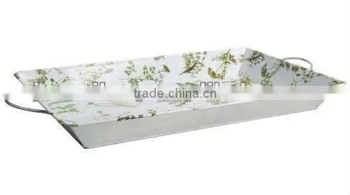 High Qualty Rectangle Pet Food Tray_ Unique Sundries Holder_ Party Beer Metal Tray