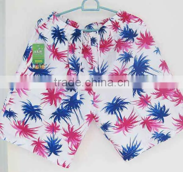 printed cotton men's summer casual hawaiian pants