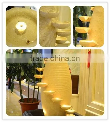 2016 hotsales floor water fountain/ pot indoor water fountain/fengshui water fountain