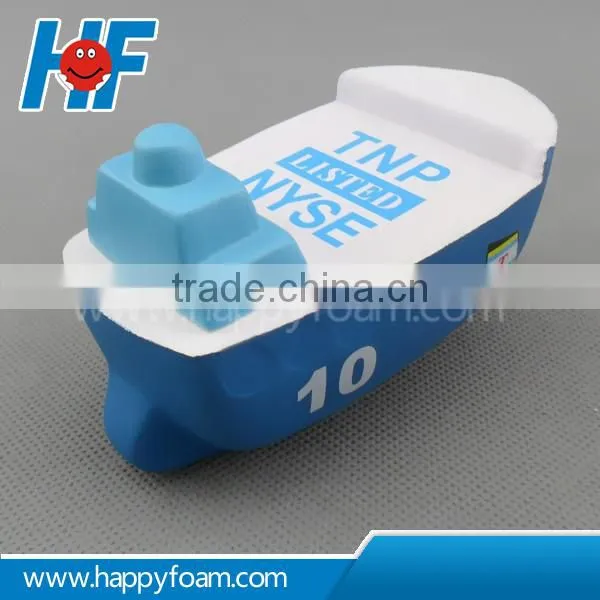 pu promotional cheap gifts boat stress toy