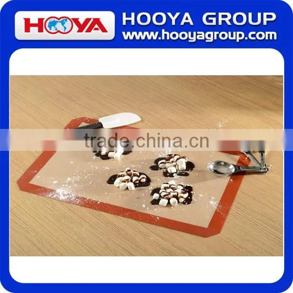 Non Stick Silicone Baking Mat with Glass Fibre Silicone Liner for Bake Pans & Rolling - Macaron Pastry Cookie Bun Bread Making