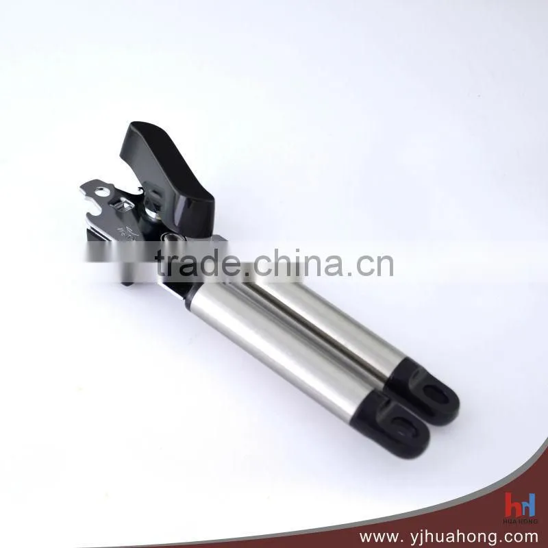 Stainless steel can opener, tin opener with soft grip handle HCO-07
