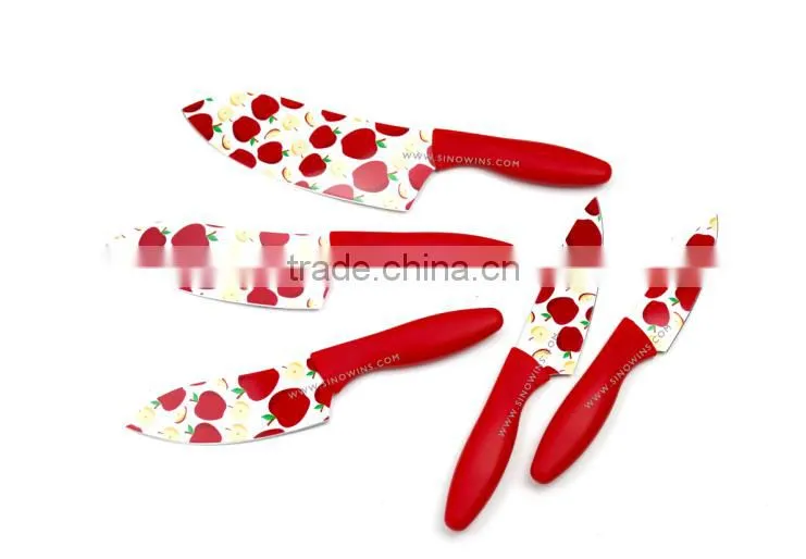 A3404Y special pattern printing blade knife knives set