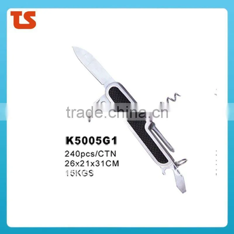 2014 New design multi function novelty pocket knife with LED light(K5005G1