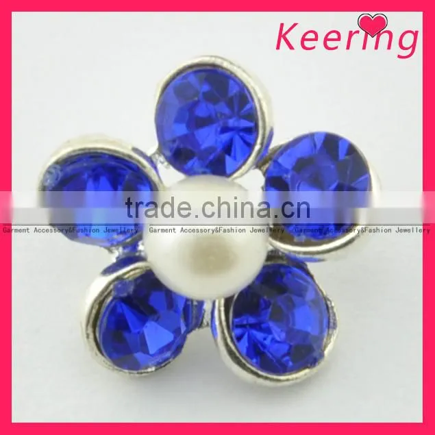 cheap pearl and rhinestone crystal button for clothing WBK-1363