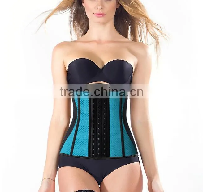 Shuoyang Top selling High quality factory wholesale Private Label accept Strong 3 Hooks Mesh breathable latex waist trainer