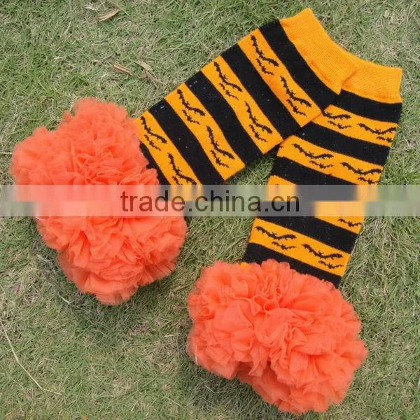 2016 chian product and wholesale halloween set with romper and tops and legging warmer for baby