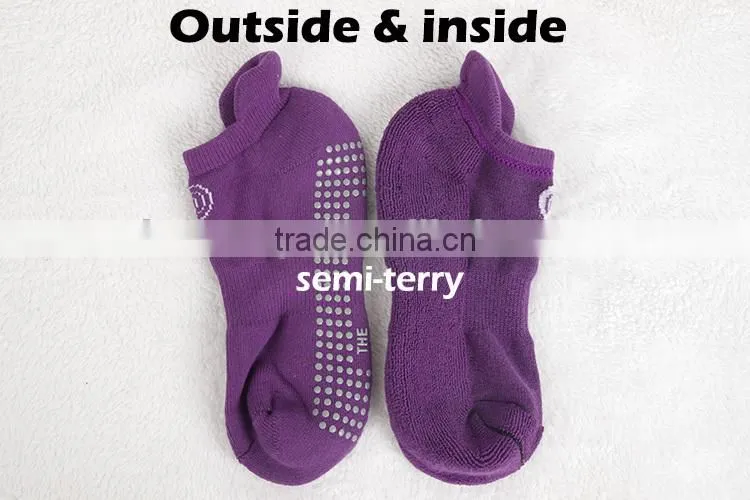 comfortable sport terry non slip bamboo women ankle socks