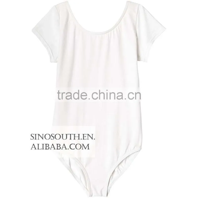 2017 Wholesale Kids Girl's Dance short sleeve toddler leotard gymnastics