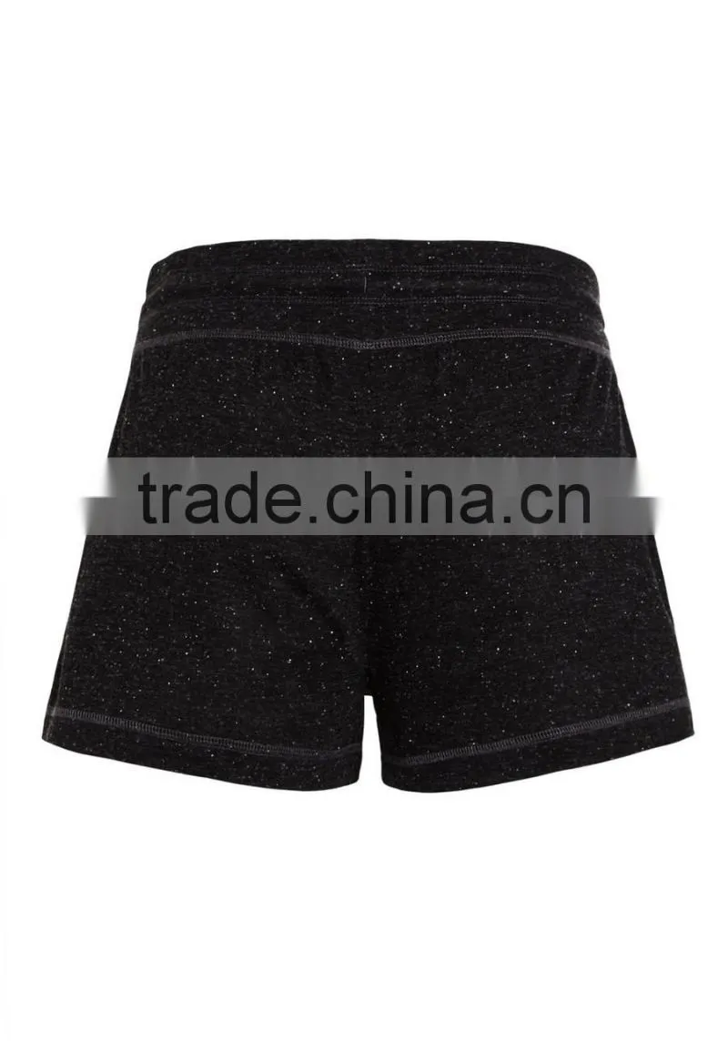 Wholesale plain black women sweats shorts, sports shorts running shorts