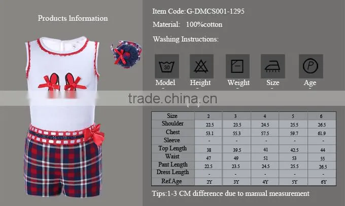 girls short set applique kids outfit