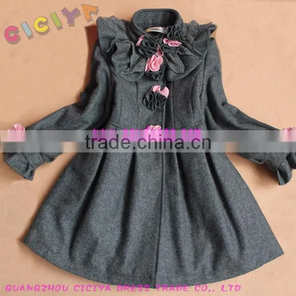 Fancy winter girl woolen coat