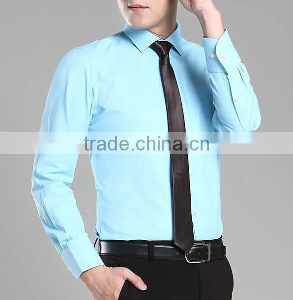 Cheap Mens Slim fit Dress long Sleeve Shirts with tie Mens dress shirts