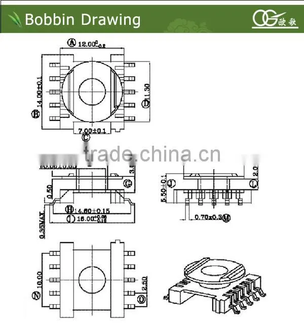 ER14.5 bobbin of 24v 350ma power supply