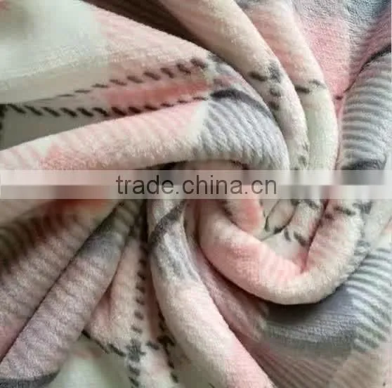 China Factory 100% polyester Check Design Throw Flannel Sherpa Blanket