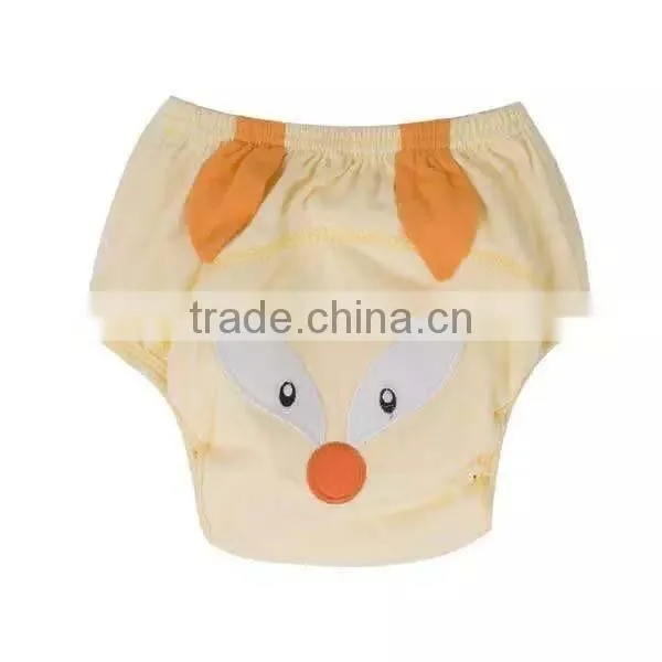 fox pattern soft cotton washable baby cloth diaper nappy
