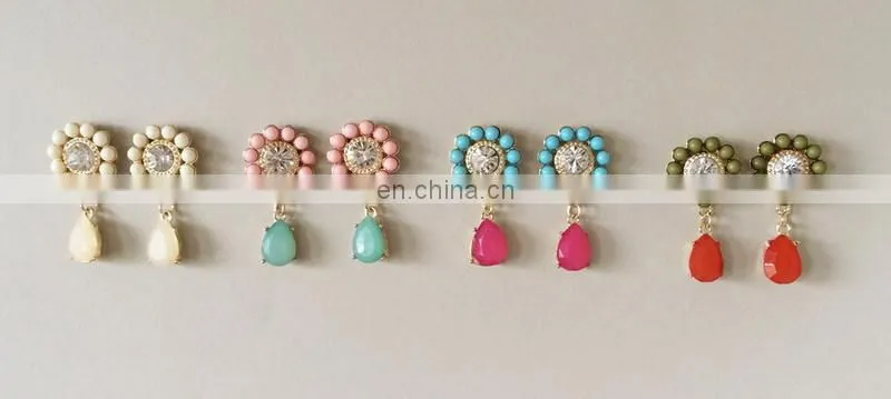 Little dot flower earring spring rain drop earrings
