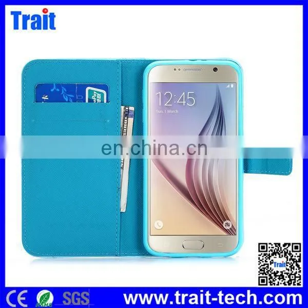 Leather Case for Samsung Galaxy S6 G9200,wholesale cell phone case
