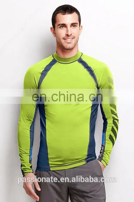 Custom dye sublimation long sleeve rash guard compression shirt