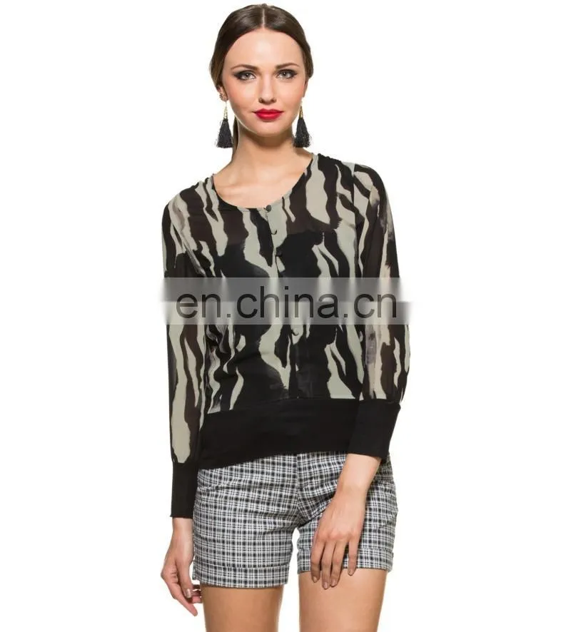 Black And White Printed Top for girls stylish black and white butterfly printed tank tops for women new style for girls