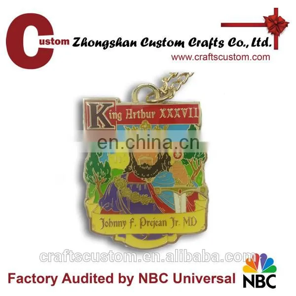 Promotional new products expert factory custom KING ARTHUR enamel badge medal