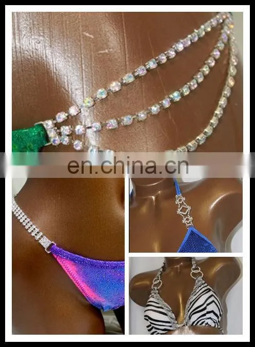 Fashion silver bra bikini connectors for ladies swimwear accessory
