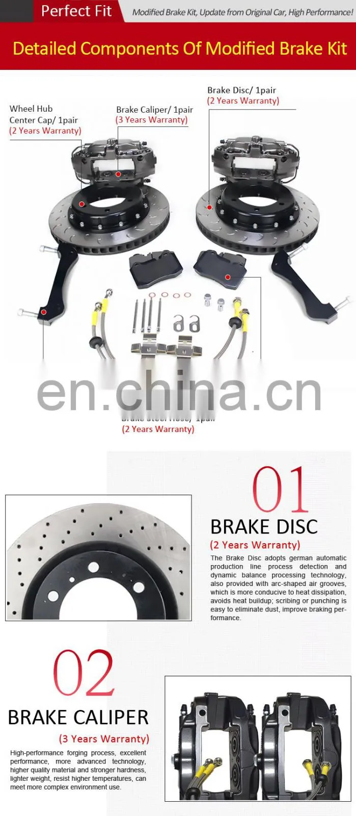 IFOB car auto 17 inch front wheel Modified Brake for HILUX 2011- 2015- brake caliper F40 4 pistons ST-01