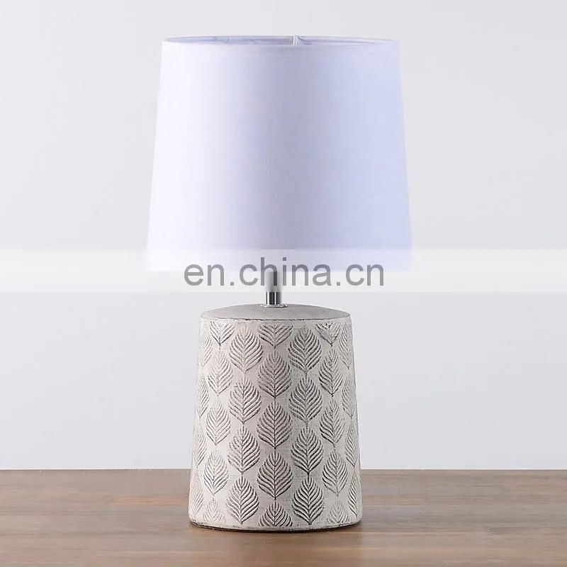 new design of flower pattern home decoration ceramic table lamp for indoor room