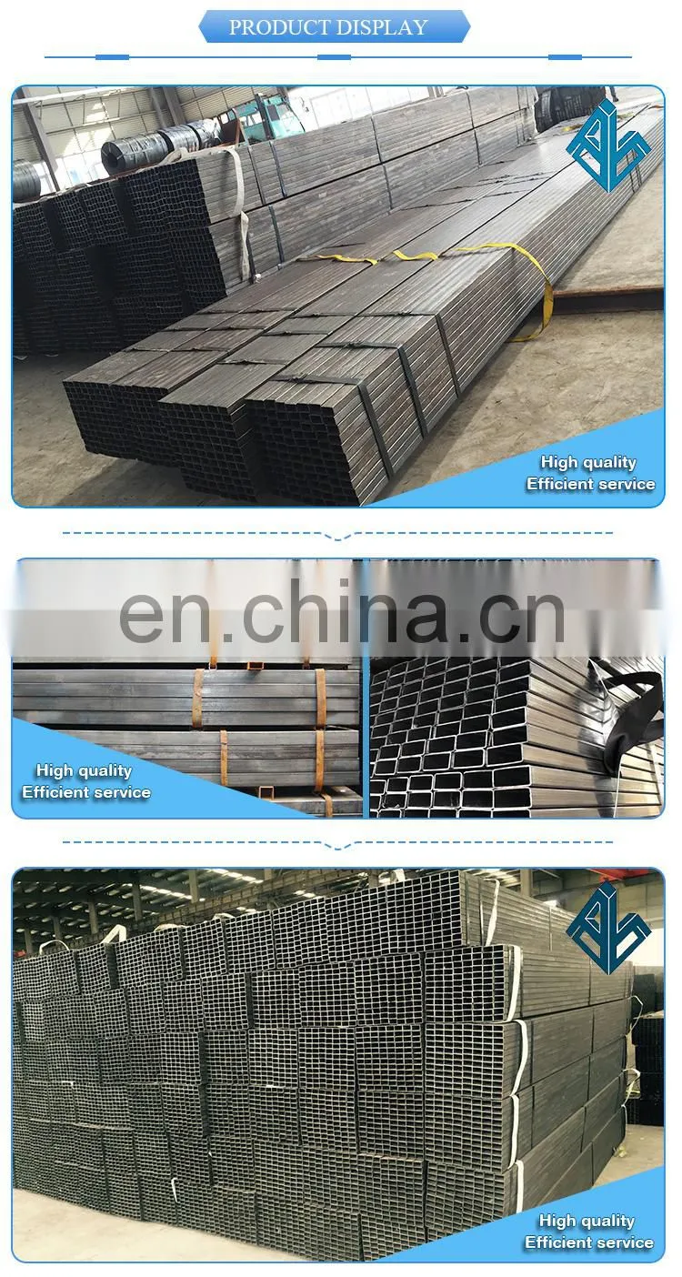 Q195-Q345 Black rectangular steel tube hollow section factory in Tianjin