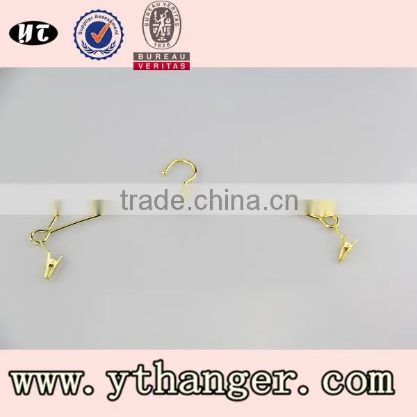 top quality fashion style metal wire shiny color lingerie hanger