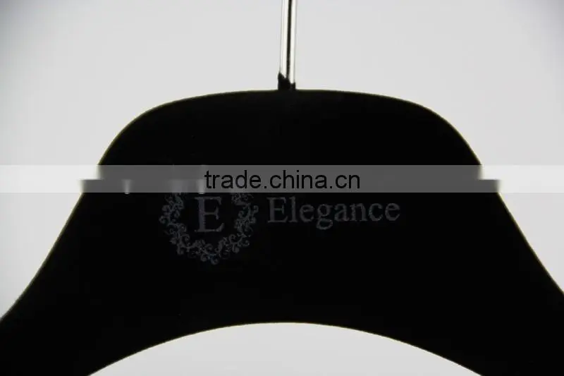 black plastic material dress velevt hanger