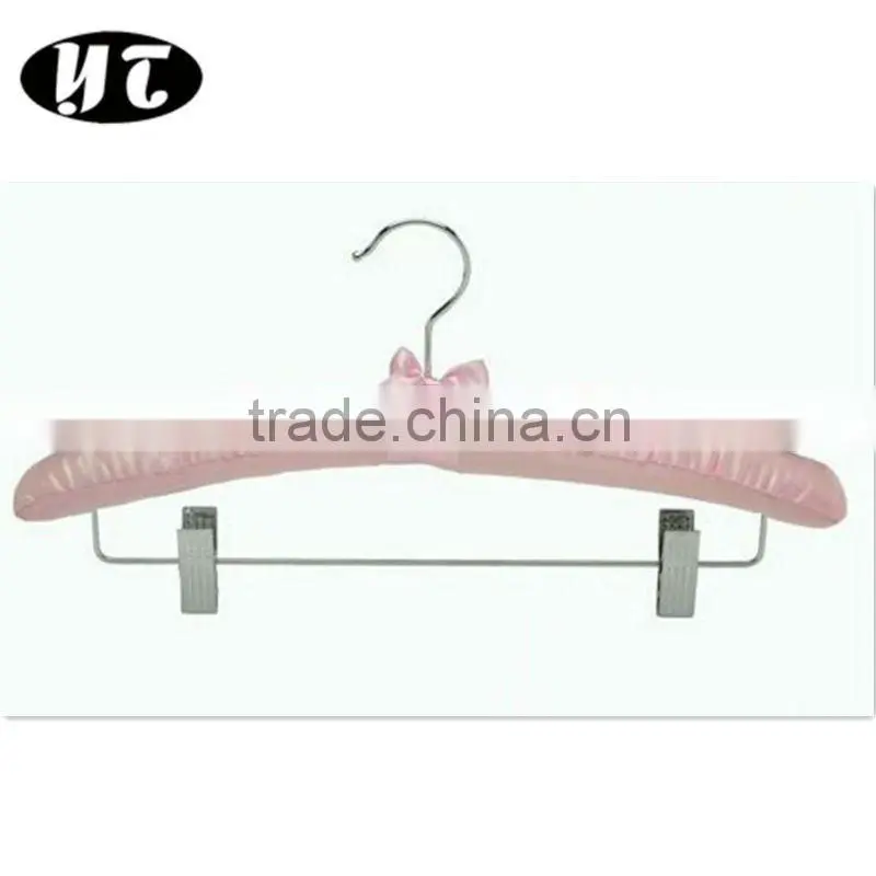AL-297 pink clip satin padded hanger