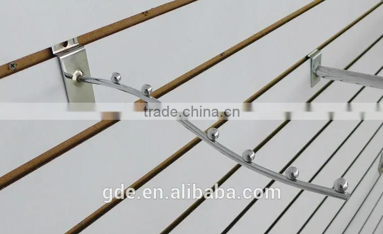 Metal chrome security display hook for slatwall