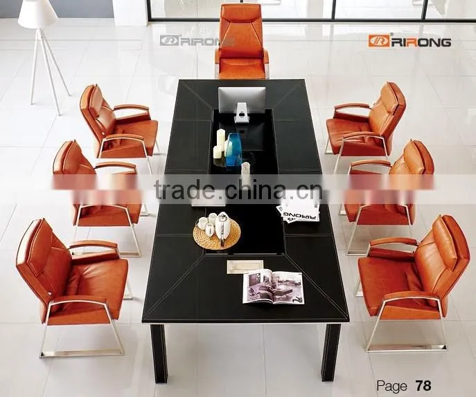 H902 modern leather stainless steel design conference chair