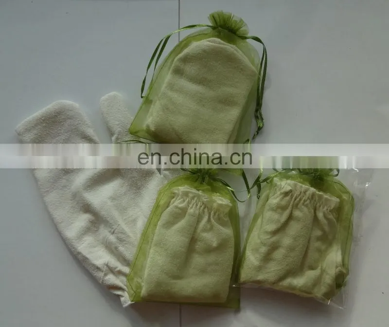 100% Silk Glove Mitten, Garshana Glove, Ayuervedic Dry Massage Glove