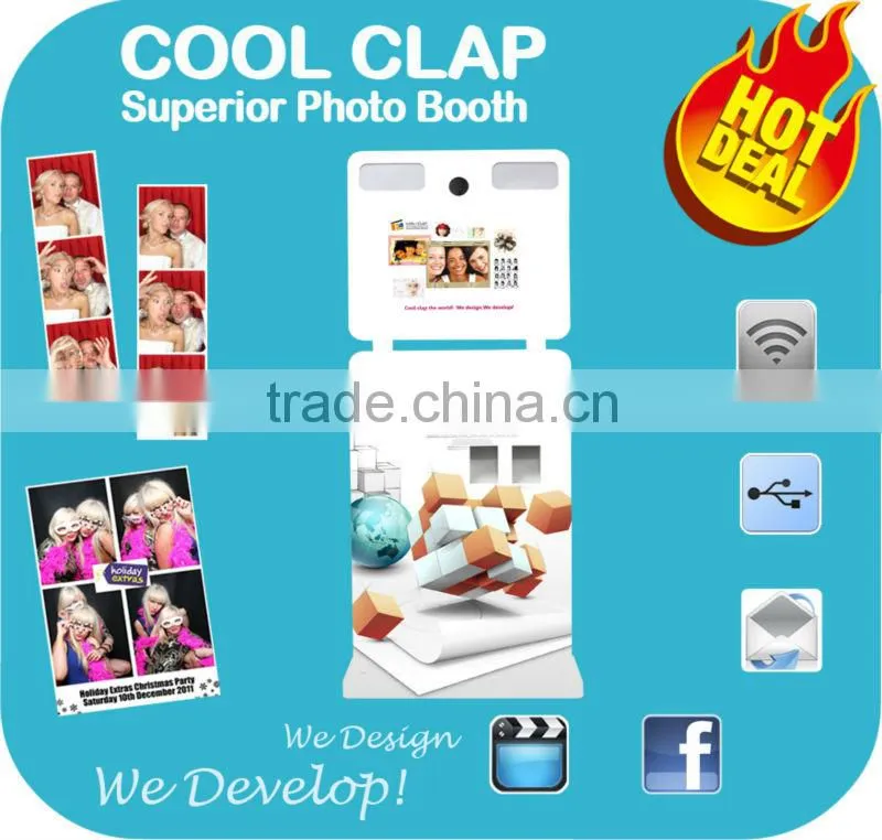 Customize Portable Touch Screen Digital Photo Booth For Rental Business