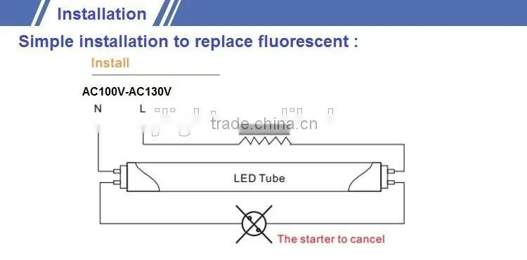Driverless 600mm 9W CE RoHS T8 led tube8 2015