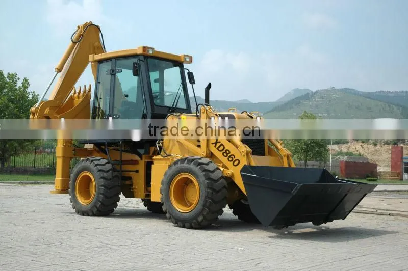 Alibaba express XD860 Articulated backhoe loader for sale made in china