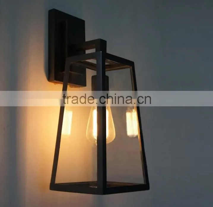 Aged Steel Edison Bulb Wall Light
