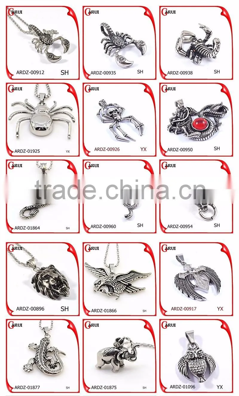 2016 Men Jewelry Animal Punk Styles Fashion Stainless Steel Scorpion Charms Pendant Desisgn fashion jewelry