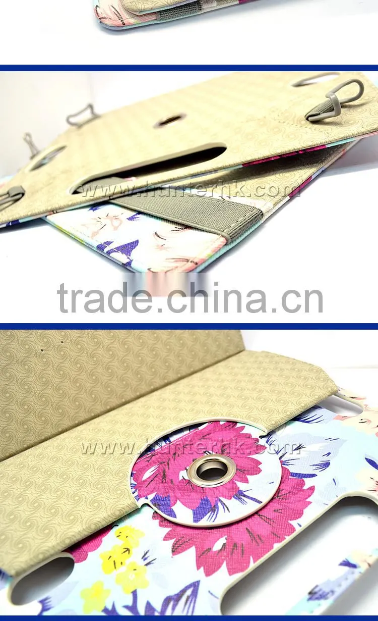 Flower Garden Rotating Tablet Case For Kindle Fire