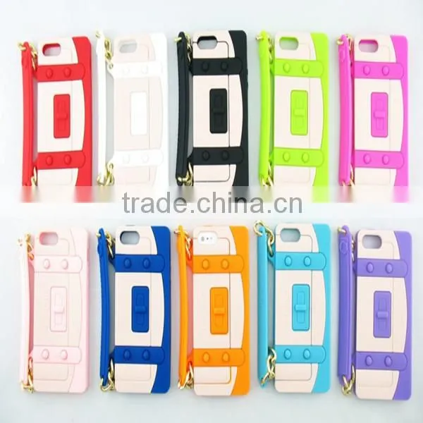 Lovely Silicone Handbag cases For IPhone5 5s ,China Factory cheap Silicone Handbag Cases