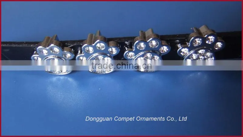 DIY pet paw print jewelry metal diamond footprints jewelry cat and dog paw print jewelry
