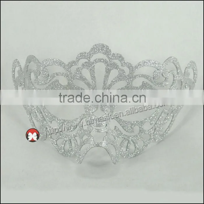 Original silver hollow half face party masquerade mask