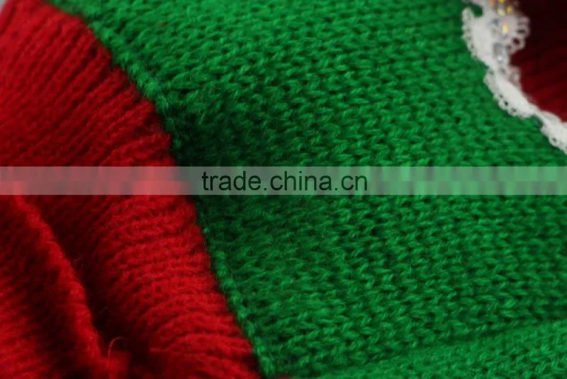 Pet Dog Christmas Sweater Puppy Cat Striped Knit Clothes Winter Jumper Apparel