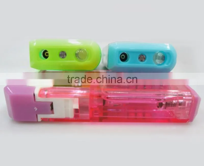good quality automatic cap led lamp gas refillable windproof torch lighter