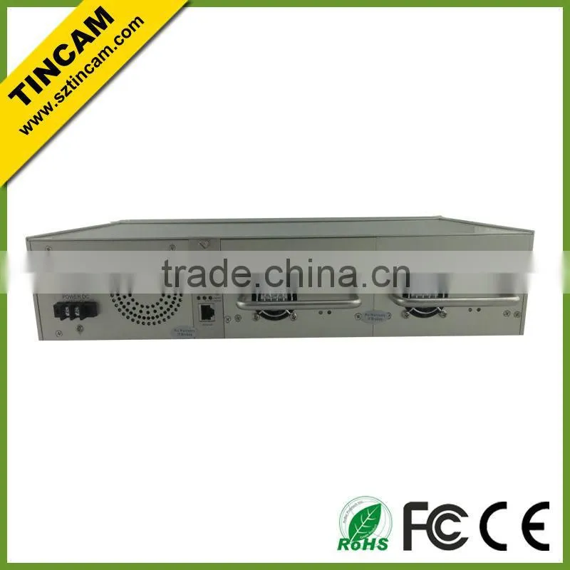 2U 16slots fiber rack with dual power AC220V+AC220V