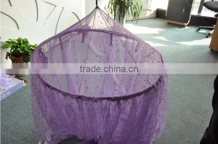 Children Circular Bed Canopy LED Mosquito Net Bed Baby Outdoor Folding Mosquito Net Tent