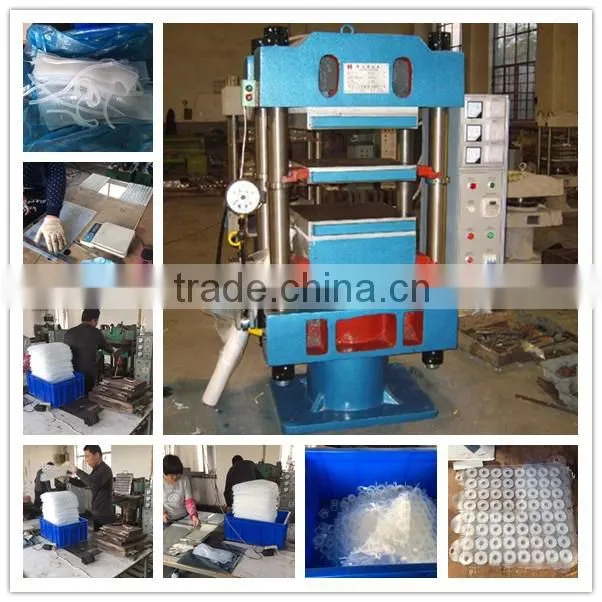 Two column type four layers rubber floor tile making machine
